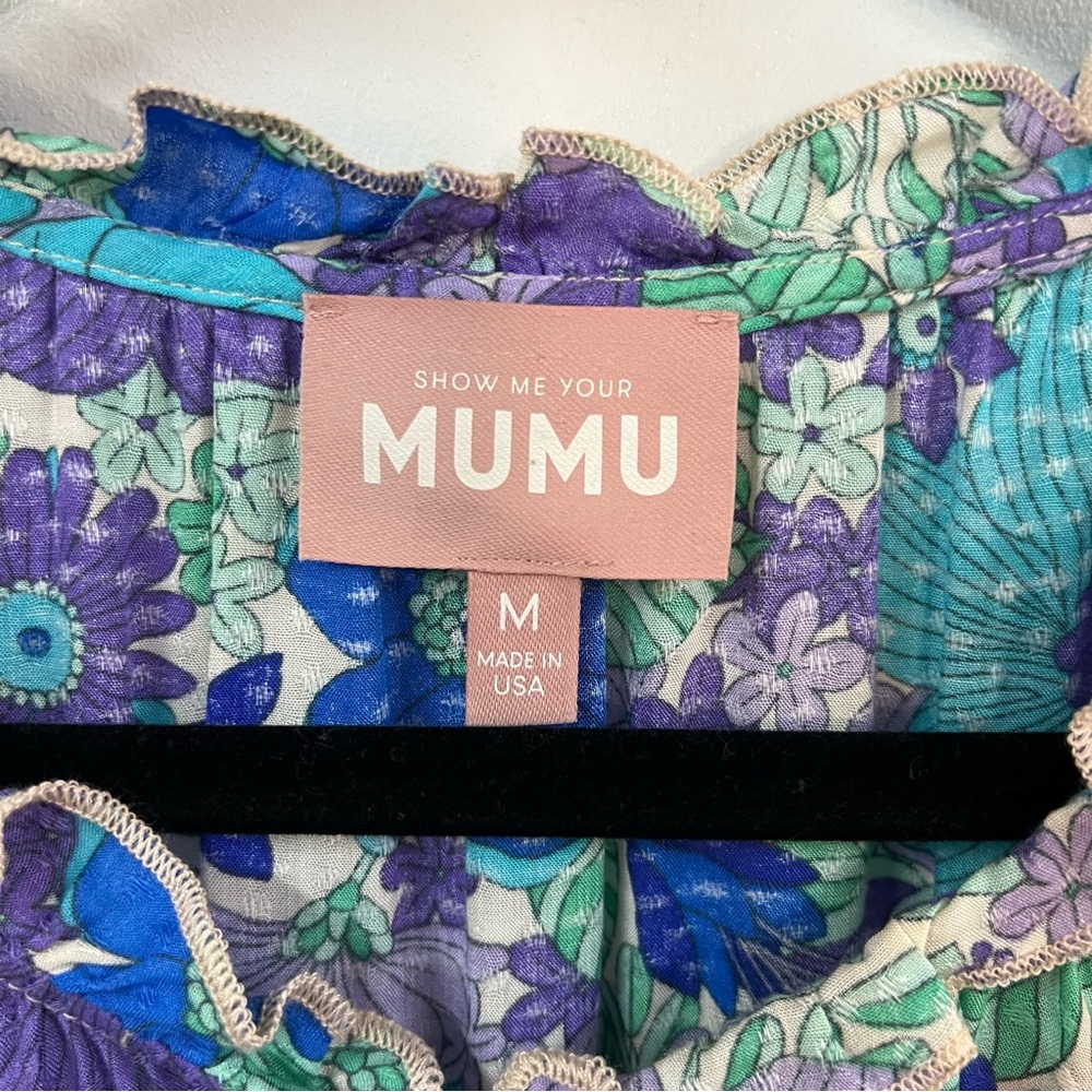 Show Me Your MuMu Blue Floral Long Sleeve Dress - Picture 10 of 15